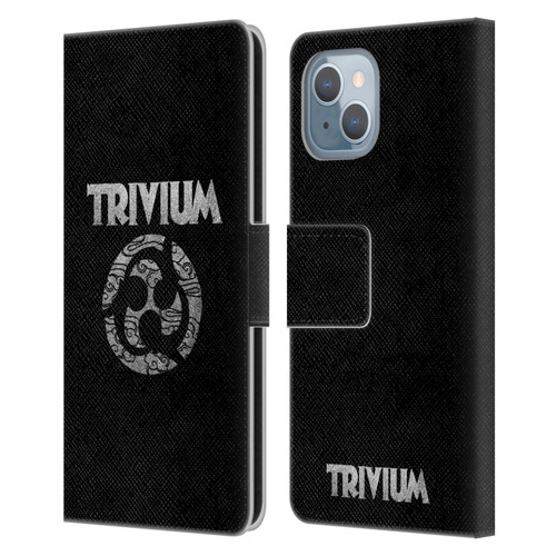 Trivium Graphics Swirl Logo Leather Book Wallet Case Cover For Apple iPhone 14
