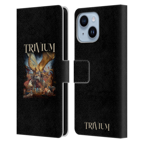 Trivium Graphics In The Court Of The Dragon Leather Book Wallet Case Cover For Apple iPhone 14 Plus
