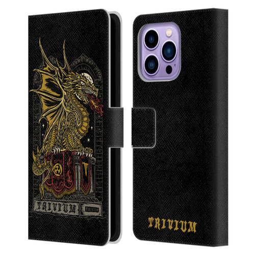 Trivium Graphics Big Dragon Leather Book Wallet Case Cover For Apple iPhone 14 Pro Max