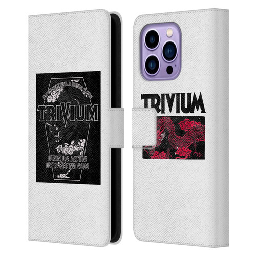 Trivium Graphics Double Dragons Leather Book Wallet Case Cover For Apple iPhone 14 Pro Max