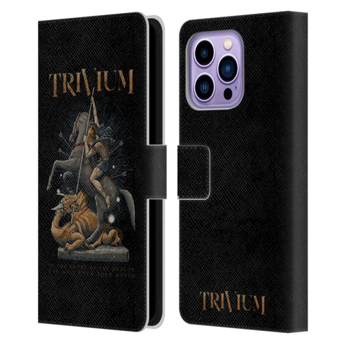 Trivium Graphics Dragon Slayer Leather Book Wallet Case Cover For Apple iPhone 14 Pro Max