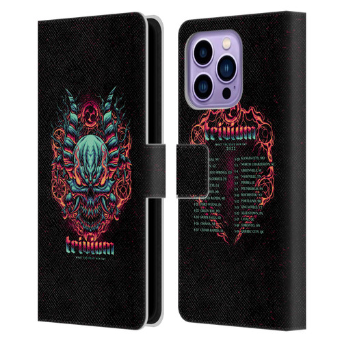 Trivium Graphics What The Dead Men Say Leather Book Wallet Case Cover For Apple iPhone 14 Pro Max