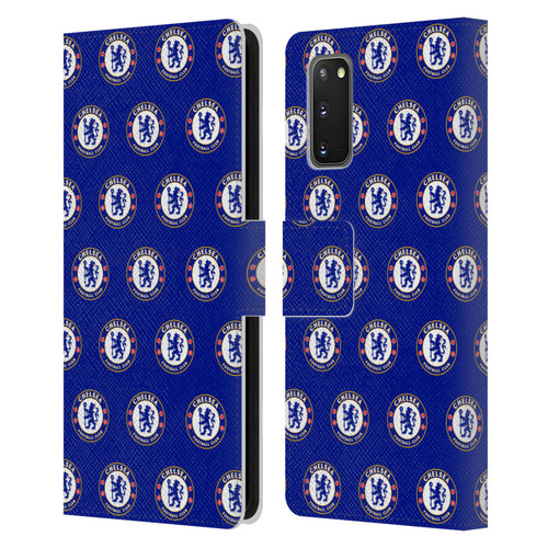 Chelsea Football Club Crest Pattern Leather Book Wallet Case Cover For Samsung Galaxy S20 / S20 5G