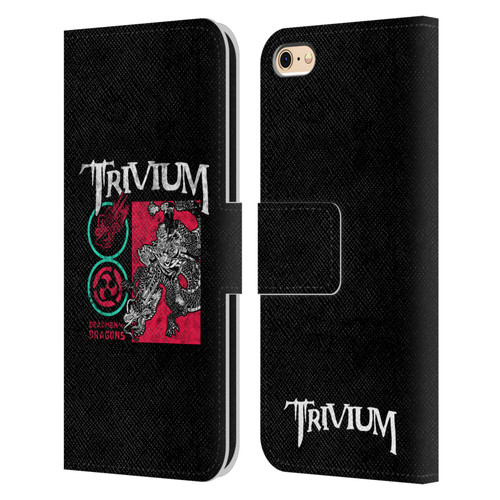 Trivium Graphics Deadmen And Dragons Date Leather Book Wallet Case Cover For Apple iPhone 6 / iPhone 6s