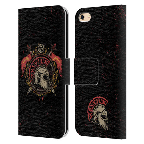 Trivium Graphics Knight Helmet Leather Book Wallet Case Cover For Apple iPhone 6 / iPhone 6s