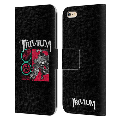 Trivium Graphics Deadmen And Dragons Date Leather Book Wallet Case Cover For Apple iPhone 6 Plus / iPhone 6s Plus