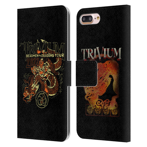 Trivium Graphics Deadmen And Dragons Leather Book Wallet Case Cover For Apple iPhone 7 Plus / iPhone 8 Plus