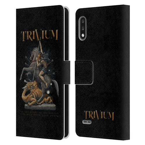 Trivium Graphics Dragon Slayer Leather Book Wallet Case Cover For LG K22