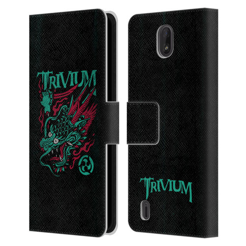 Trivium Graphics Screaming Dragon Leather Book Wallet Case Cover For Nokia C01 Plus/C1 2nd Edition