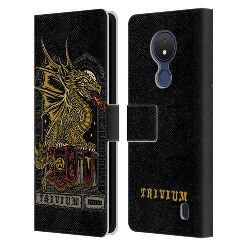 Trivium Graphics Big Dragon Leather Book Wallet Case Cover For Nokia C21