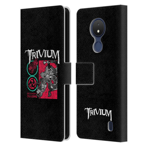 Trivium Graphics Deadmen And Dragons Date Leather Book Wallet Case Cover For Nokia C21