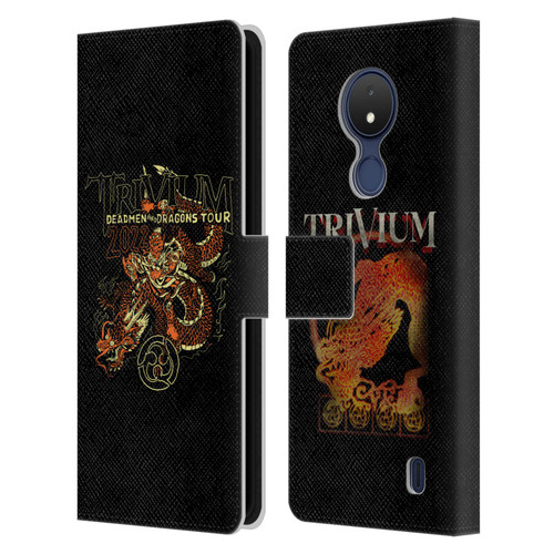 Trivium Graphics Deadmen And Dragons Leather Book Wallet Case Cover For Nokia C21