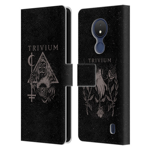 Trivium Graphics Reaper Triangle Leather Book Wallet Case Cover For Nokia C21