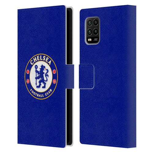 Chelsea Football Club Crest Plain Blue Leather Book Wallet Case Cover For Xiaomi Mi 10 Lite 5G