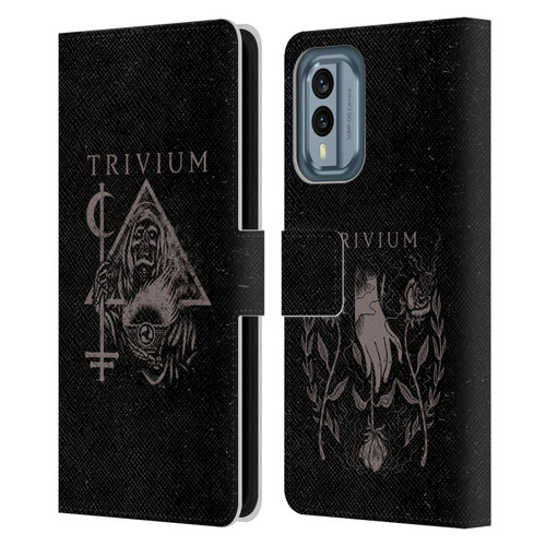 Trivium Graphics Reaper Triangle Leather Book Wallet Case Cover For Nokia X30