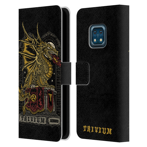 Trivium Graphics Big Dragon Leather Book Wallet Case Cover For Nokia XR20