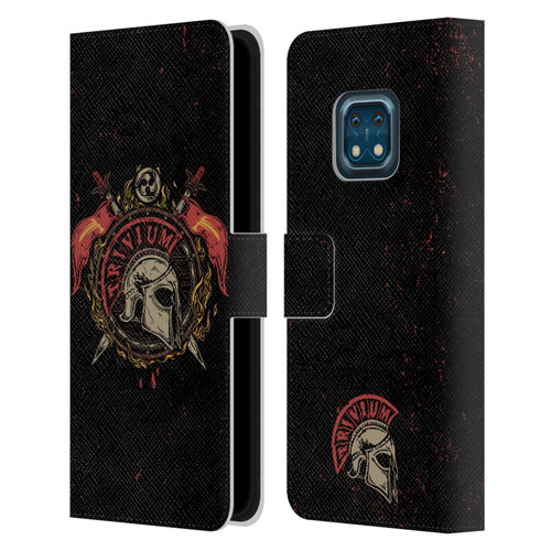 Trivium Graphics Knight Helmet Leather Book Wallet Case Cover For Nokia XR20