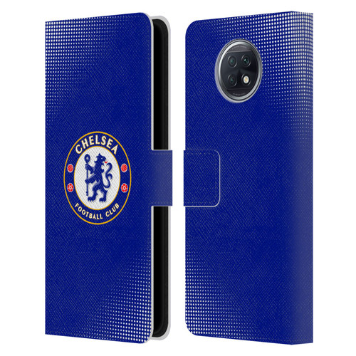 Chelsea Football Club Crest Halftone Leather Book Wallet Case Cover For Xiaomi Redmi Note 9T 5G