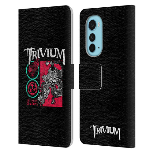 Trivium Graphics Deadmen And Dragons Date Leather Book Wallet Case Cover For Motorola Edge (2022)