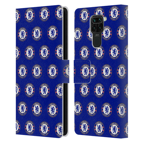 Chelsea Football Club Crest Pattern Leather Book Wallet Case Cover For Xiaomi Redmi Note 9 / Redmi 10X 4G