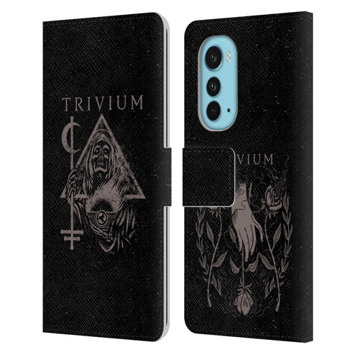 Trivium Graphics Reaper Triangle Leather Book Wallet Case Cover For Motorola Edge (2022)