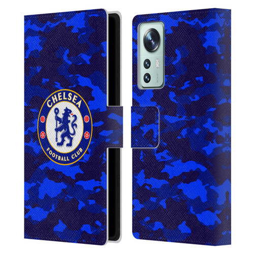 Chelsea Football Club Crest Camouflage Leather Book Wallet Case Cover For Xiaomi 12