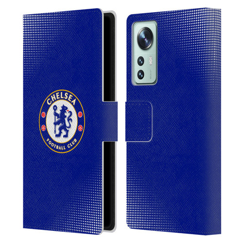 Chelsea Football Club Crest Halftone Leather Book Wallet Case Cover For Xiaomi 12