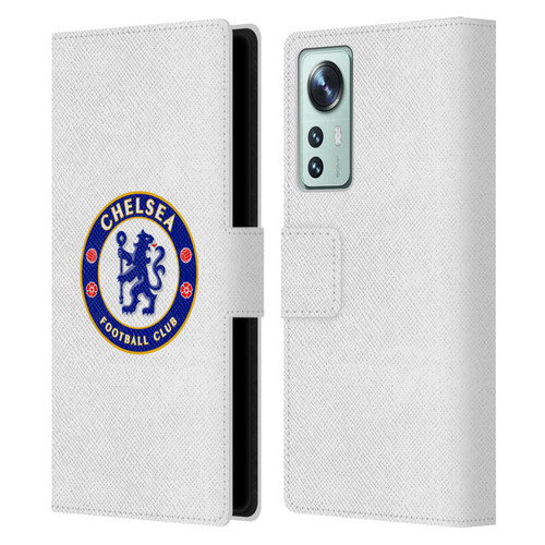 Chelsea Football Club Crest Plain White Leather Book Wallet Case Cover For Xiaomi 12