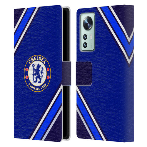 Chelsea Football Club Crest Stripes Leather Book Wallet Case Cover For Xiaomi 12