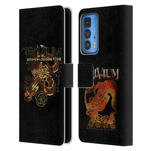 Trivium Graphics Deadmen And Dragons Leather Book Wallet Case Cover For Motorola Edge 20 Pro