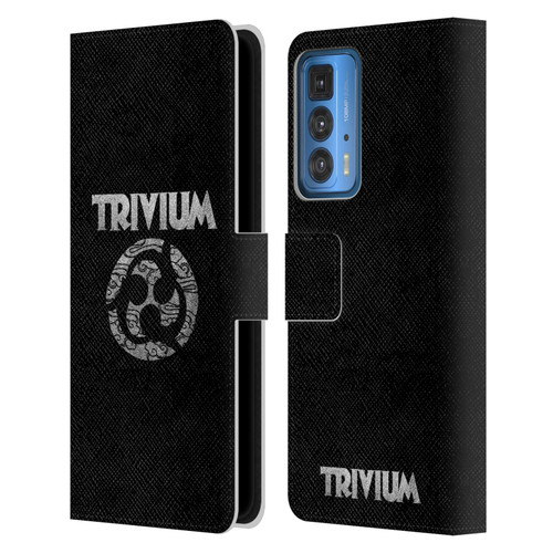 Trivium Graphics Swirl Logo Leather Book Wallet Case Cover For Motorola Edge 20 Pro