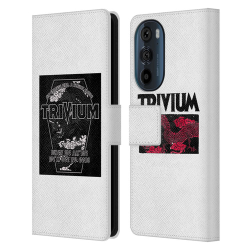 Trivium Graphics Double Dragons Leather Book Wallet Case Cover For Motorola Edge 30