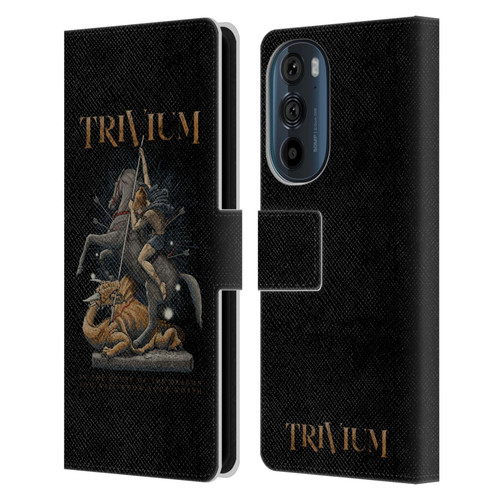 Trivium Graphics Dragon Slayer Leather Book Wallet Case Cover For Motorola Edge 30