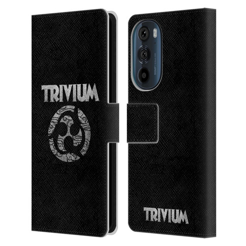 Trivium Graphics Swirl Logo Leather Book Wallet Case Cover For Motorola Edge 30