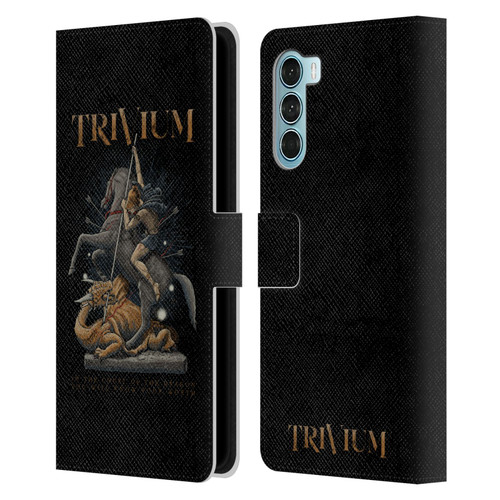 Trivium Graphics Dragon Slayer Leather Book Wallet Case Cover For Motorola Edge S30 / Moto G200 5G