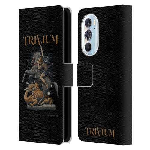 Trivium Graphics Dragon Slayer Leather Book Wallet Case Cover For Motorola Edge X30