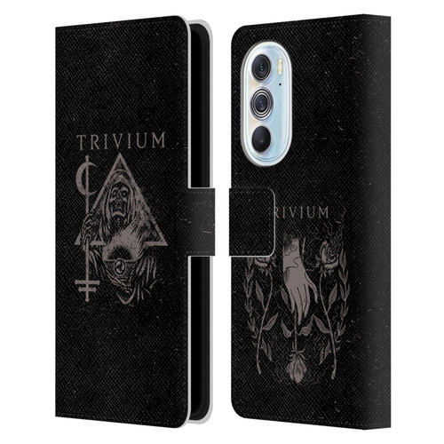 Trivium Graphics Reaper Triangle Leather Book Wallet Case Cover For Motorola Edge X30