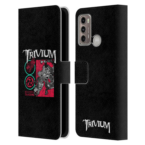 Trivium Graphics Deadmen And Dragons Date Leather Book Wallet Case Cover For Motorola Moto G60 / Moto G40 Fusion