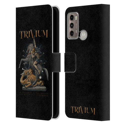 Trivium Graphics Dragon Slayer Leather Book Wallet Case Cover For Motorola Moto G60 / Moto G40 Fusion