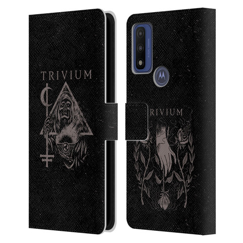 Trivium Graphics Reaper Triangle Leather Book Wallet Case Cover For Motorola G Pure