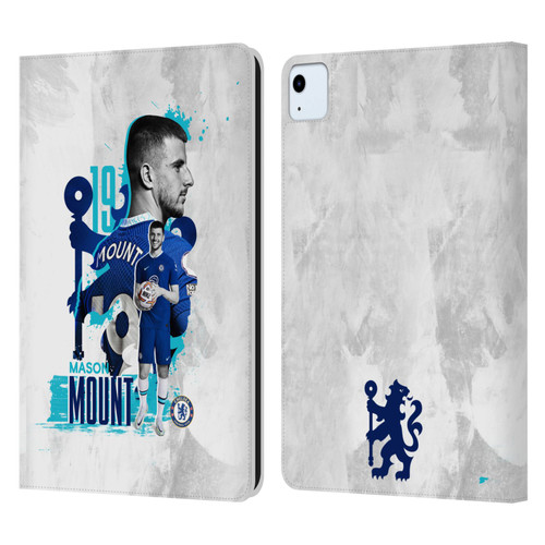 Chelsea Football Club 2022/23 First Team Mason Mount Leather Book Wallet Case Cover For Apple iPad Air 2020 / 2022