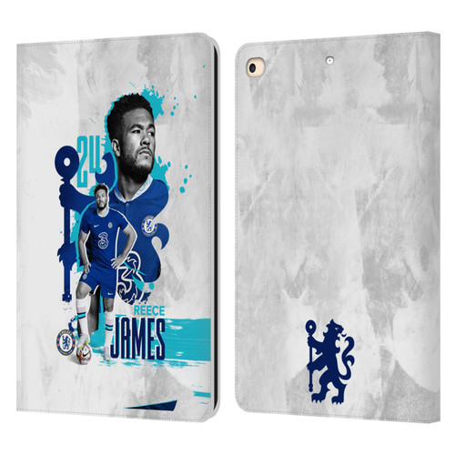 Chelsea Football Club 2022/23 First Team Reece James Leather Book Wallet Case Cover For Apple iPad 9.7 2017 / iPad 9.7 2018