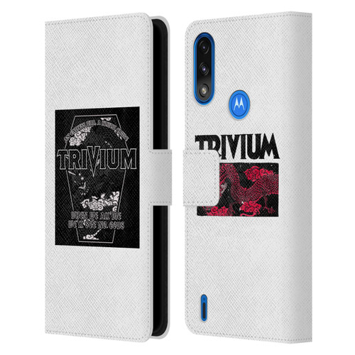 Trivium Graphics Double Dragons Leather Book Wallet Case Cover For Motorola Moto E7 Power / Moto E7i Power
