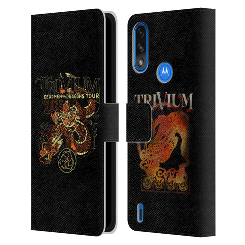 Trivium Graphics Deadmen And Dragons Leather Book Wallet Case Cover For Motorola Moto E7 Power / Moto E7i Power