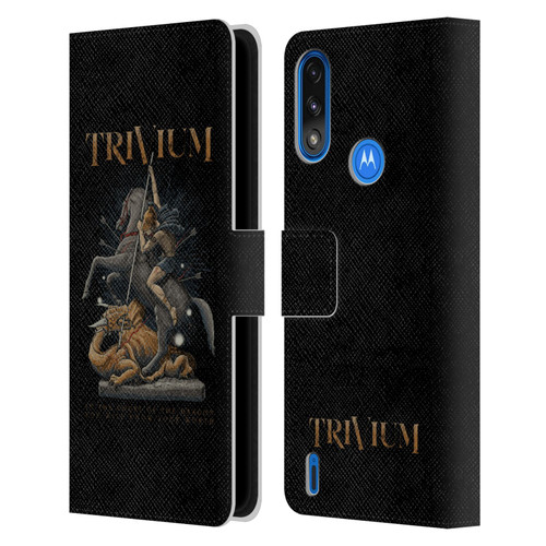 Trivium Graphics Dragon Slayer Leather Book Wallet Case Cover For Motorola Moto E7 Power / Moto E7i Power