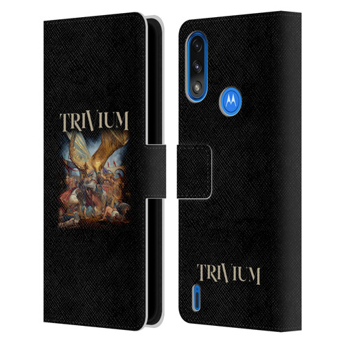 Trivium Graphics In The Court Of The Dragon Leather Book Wallet Case Cover For Motorola Moto E7 Power / Moto E7i Power