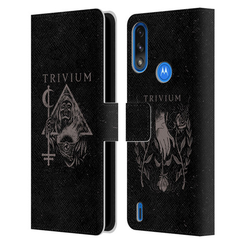 Trivium Graphics Reaper Triangle Leather Book Wallet Case Cover For Motorola Moto E7 Power / Moto E7i Power