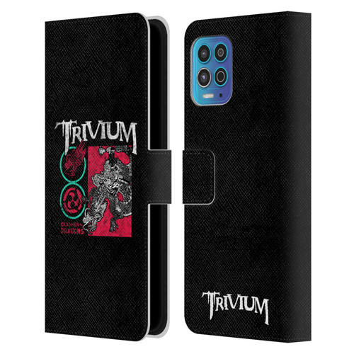 Trivium Graphics Deadmen And Dragons Date Leather Book Wallet Case Cover For Motorola Moto G100