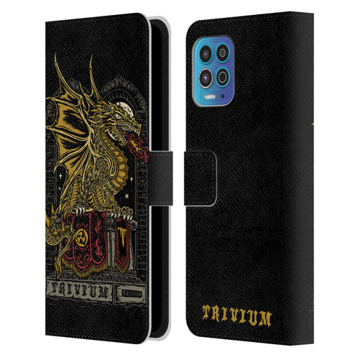 Trivium Graphics Big Dragon Leather Book Wallet Case Cover For Motorola Moto G100