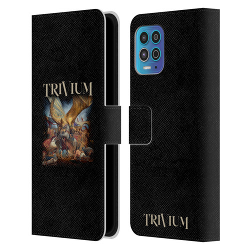 Trivium Graphics In The Court Of The Dragon Leather Book Wallet Case Cover For Motorola Moto G100